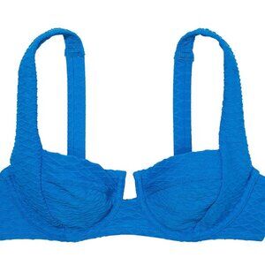 NWT Victoria's Secret Full Coverage Bikini Top Shocking Blue 32DD
